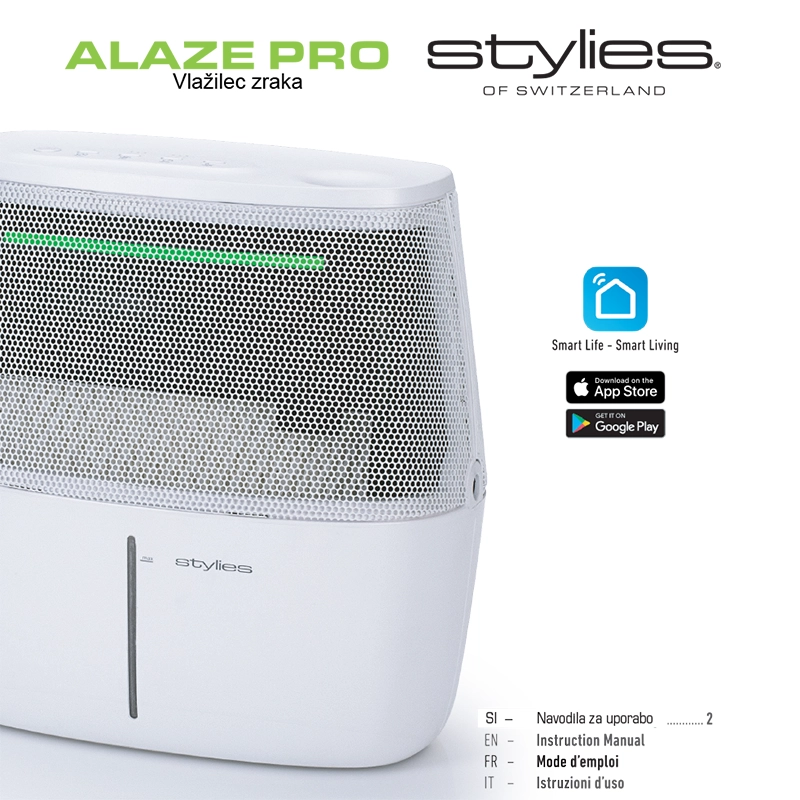 ALAZE PRO – Vlažilec zraka navodila