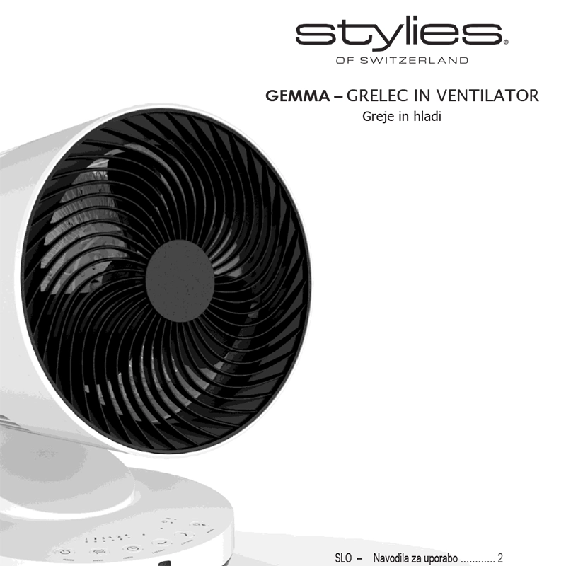 GEMMA - Grelec in ventilator navodila